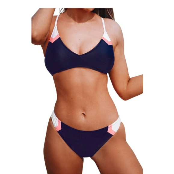 Cupshe Other - BIKINI SPORT 2 PIECE. Blue,black and pink. Size s